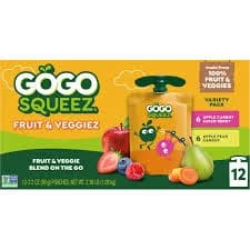 GoGo SqueeZ Fruit & VeggieZ Variety Pack