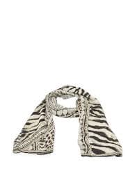 Roberto Cavalli Vintage zebra-print Silk Scarf | Black | FARFETCH