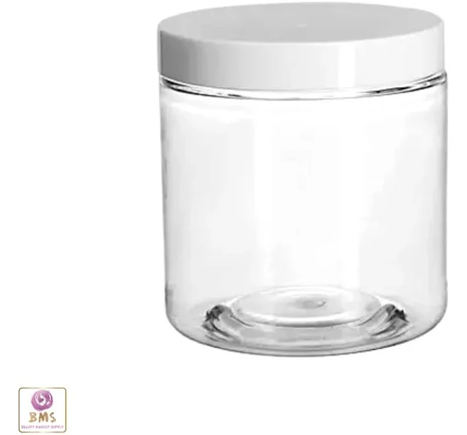 Plastic Pet Cosmetic Jars with Disc Liner