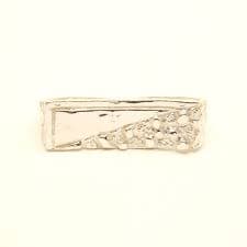 925 Sterling Silver Rectangular Two Finger Nugget Ring 5/8 Inch Wide, Sizes 8-13 | eBay