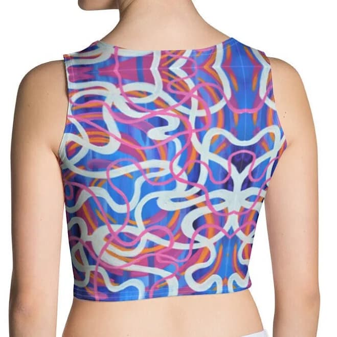 Abstract Crop Top