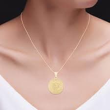 AFFY Mayan Sun Calendar Pendant Necklace In 14K Yellow Gold Over 925 Sterling Silver - Walmart.com