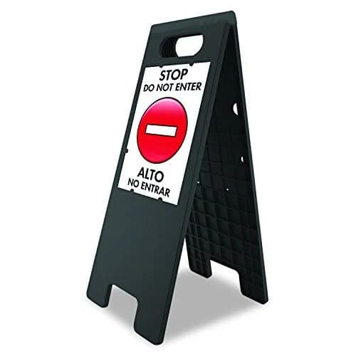 Headline Sign Customizable A-Frame Outdoor Sandwich Board, Double Sided with Weather Resistant Plastic Protective Cover Inserts - Signage Stand for