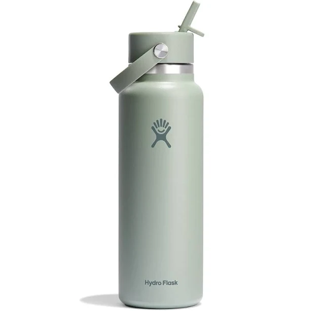 Hydro Flask 40oz Wide Mouth Flex Straw Cap in Tonal Agave