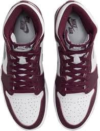 Amazon.com | Nike Men's Air Jordan 1 Retro High Orignal Trainers, Bordeaux White Metallic Silver, 13 | Fashion Sneakers