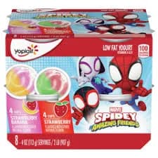 Yoplait Low Fat Marvel Spidey and His Amazing Friends Strawberry Banana/Strawberry Yogurt, 8 - 4 oz (113 g) cups [2 lb (907 g)]
