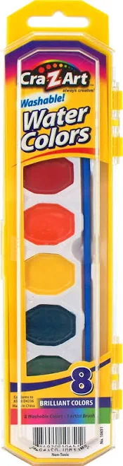 Cra-Z-Art Washable Watercolor Paints with Brush