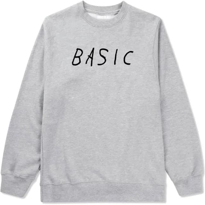 Men's Basic Plain Crewneck Sweatshirt