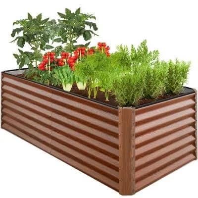 Best Choice Products 6x3x2ft Outdoor Metal Raised Garden Bed
