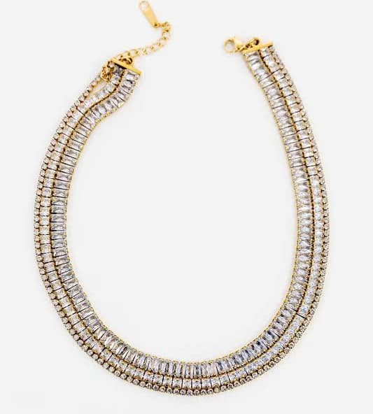 Multistrand Layered Tennis Necklace