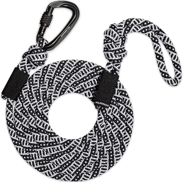 Wilderdog Black and White Rope Leash
