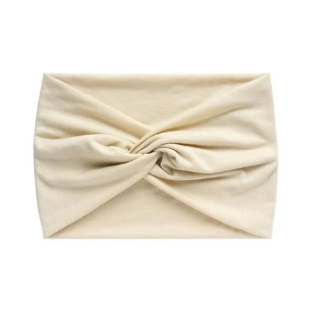 Wen Women's wide headband, large headband, elastic non-slip headband kink accessories (3 pieces), Size: One size, Beige