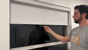 Amazon.com: AOSKY Blackout Roller Shades Cordless Blinds for Windows, Free-Stop Shades with Valance, Thermal Insulated Fabric, UV Protection, Natural Woven Blinds for Home and Office (24" W x 72" H, Black) :