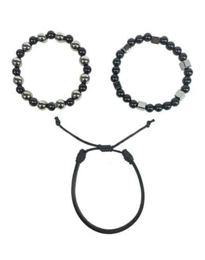 Spencer's 3-Pack Hematite Beaded Bracelets