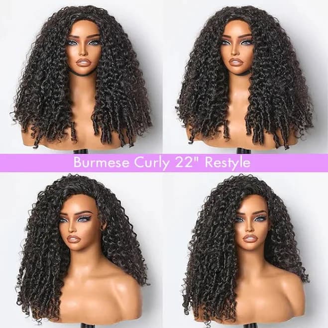 Burmese Curly Half Wig 16 inch