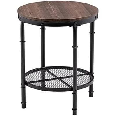VINGLI Industrial Round End Table