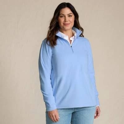 Women's Lands' End Anyweather Fleece Quarter Zip Pullover