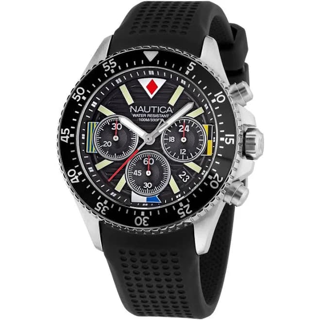 Nautica Men's Westport Chronograph Quartz Watch with Silicone Strap