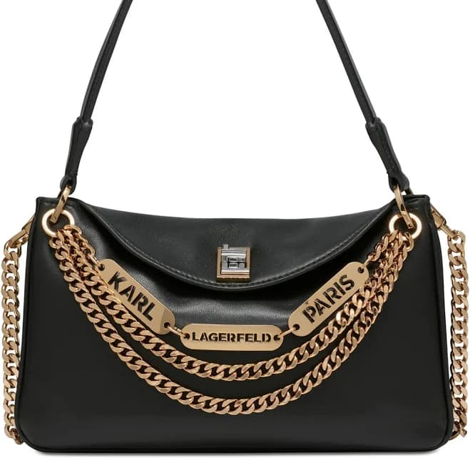 KARL LAGERFELD PARIS Nadine Leather Shoulder Bag