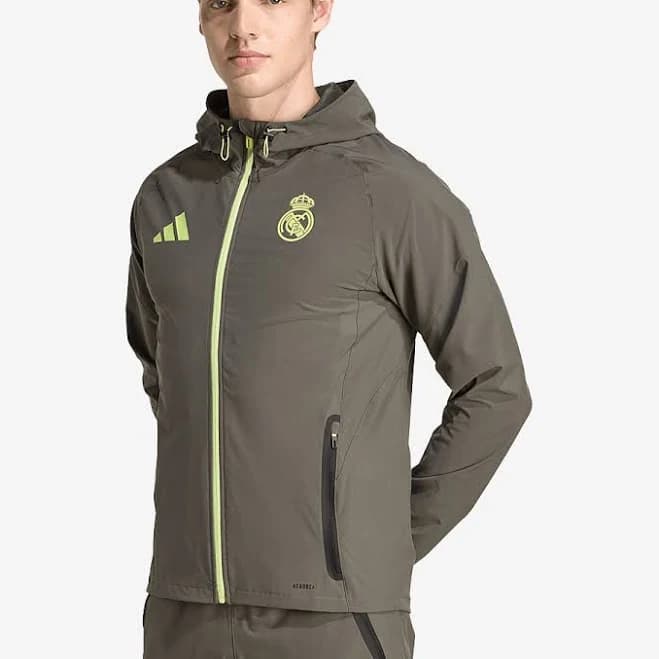 adidas Men's Real Madrid Tiro 25 Competition Vis Tech Travel Jacket