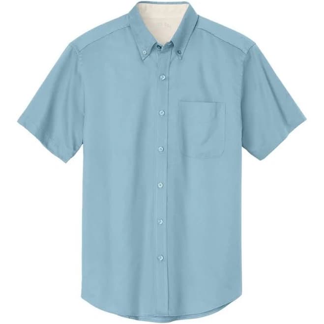 Men's Easy-Care Short-Sleeve Button-Up Shirt