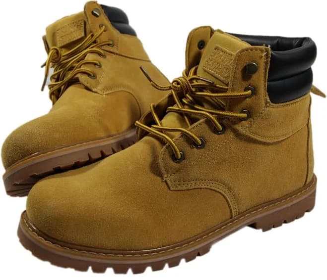 KING SHOW wheat nubuck 6" Leather Work Boots- 13 duty rubber soles