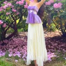 Vintage Bebe 100% Silk Purple Lilac Bow Tie Strapless Top - Etsy