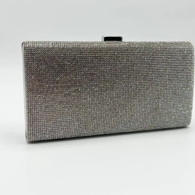 Carna Diamante Embellished Rectangle Clutch Bag