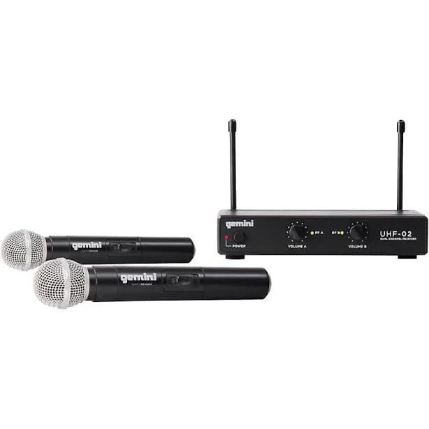 Gemini UHF-02M 2-Channel Wireless Handheld Microphone System
