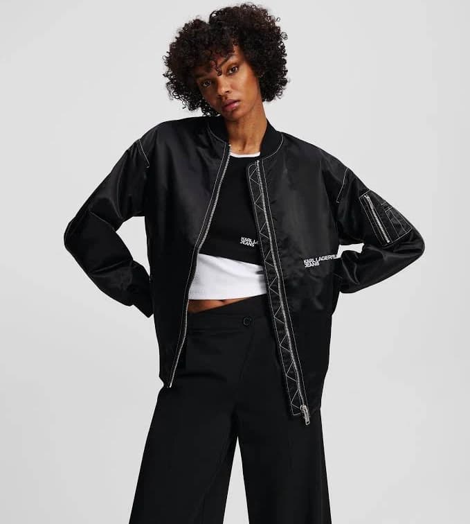 KL Jeans Oversized Satin Bomber