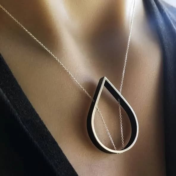 Sterling Silver Teardrop Necklace