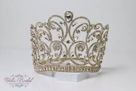 FAST SHIPPING! Gold Sparkling Tiara, Crystal Tiara, Wedding Tiara, Crown, Princess Tiara, Quinceañera, Sweet 16 Tiara, Bridal Tiara - Etsy