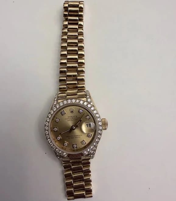 Rolex Datejust 18k Yellow Gold Ladies 27mm Diamond Bezel & Dial – Box