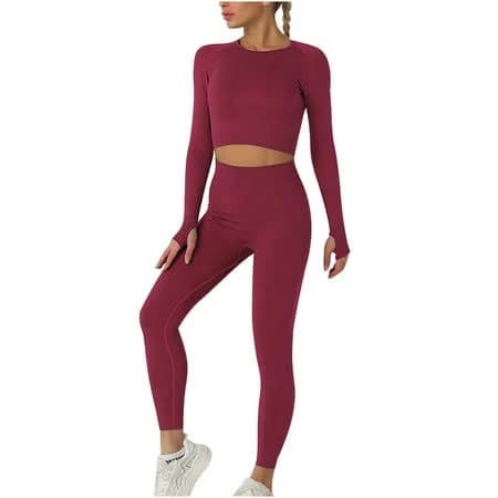Women's Seamless Yoga Leggings with Sports Bra Tank Top