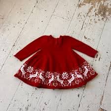 Vintage Heirloom by Polly Flinders Holiday Reindeers Knit Dress - Etsy