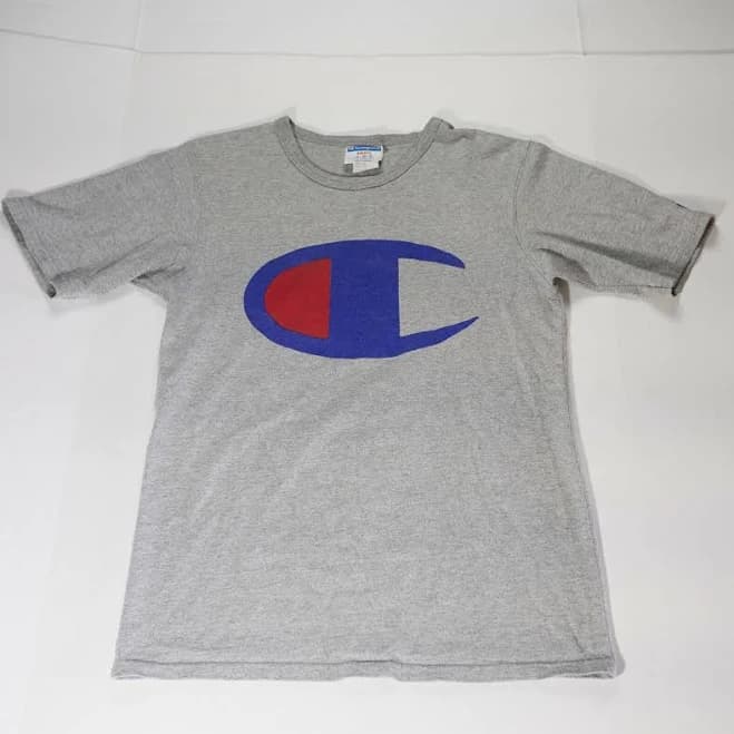 Champion Mens Classic Big C Logo T-Shirt Wht