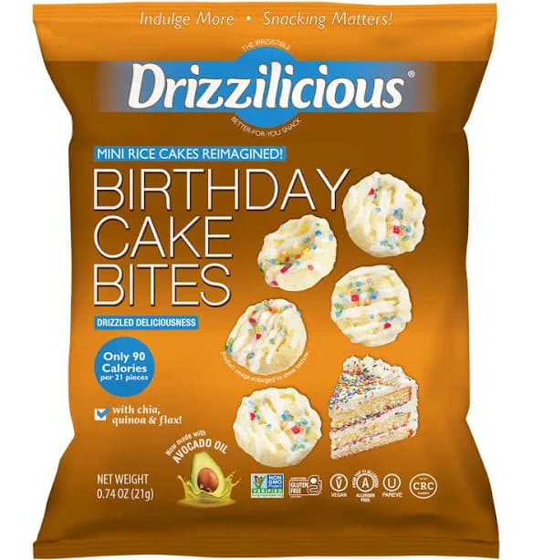 Drizzilicious Birthday Cake Mini Rice Cake