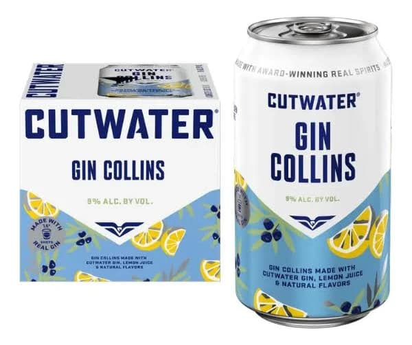 Cutwater Gin Collins 4pk Cans 12oz
