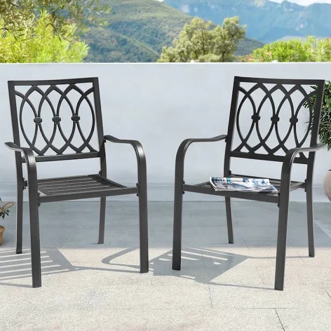 Nuu Garden 2-Piece Iron Dining Chairs