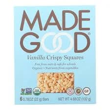 MadeGood Crispy Squares, Vanilla (36 Count) Gluten Free Snacks