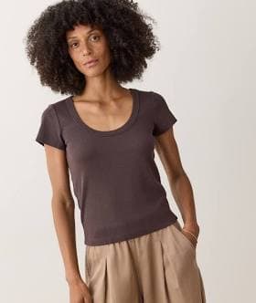 Marine Layer Lexi Rib Sun-In Scoop T-Shirt