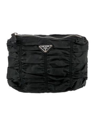 Prada Tessuto Gaufre Pouch in Green