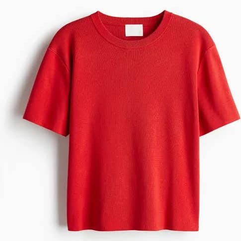 H&M Ladies Fine-knit T-Shirt