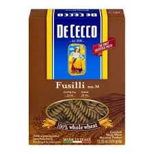 De Cecco Fusilli Whole Wheat Pasta