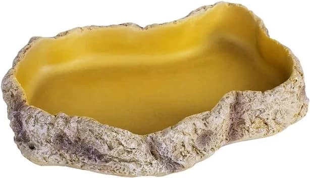 REPTIZOO Reptile Food Dish Terrarium Water Bowl Food Feeding Bowl for Reptile Amphibian Pets Medium