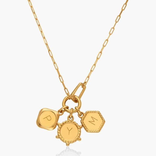 Gold Vermeil Personalized Charm Necklace