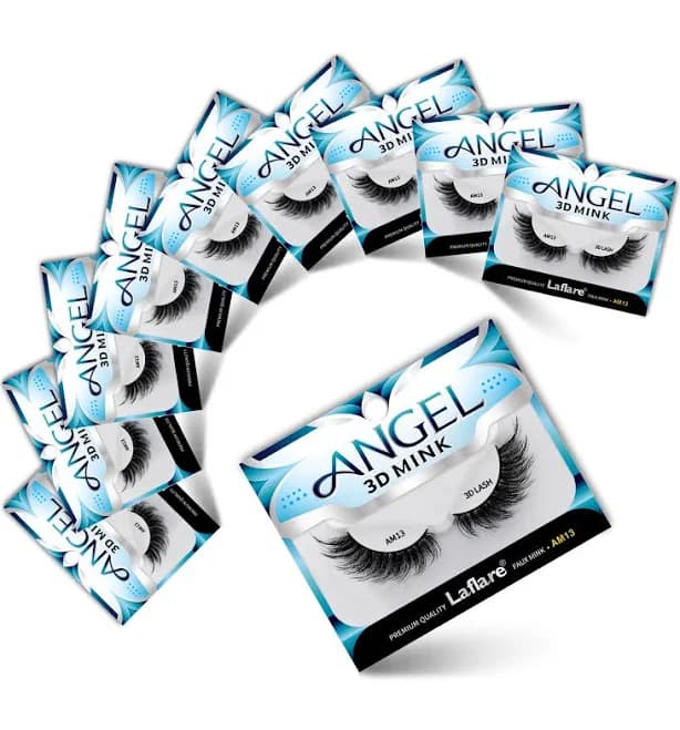 laflare usa 3D Mink Angel Eyelashes 10 Single Packs Set