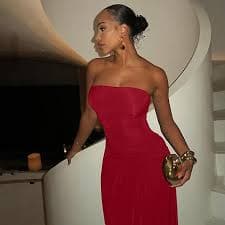 AOWVUTS Women's Sexy Off the Shoulder Bodycon Bodycon Dress with Split Maxi Dress Casual Sleeveless Back Solid Color Bodycon Long Elegant Evening Dress Cocktail Party Dress, Red, L : Amazon.com.be: Fashion