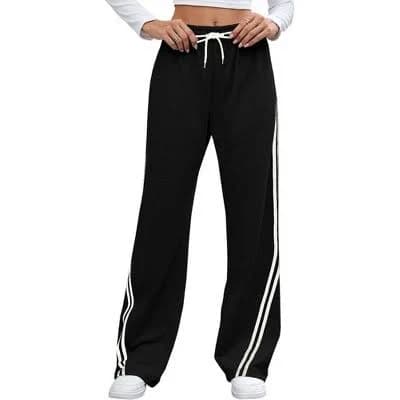 Women's Loose Fit Striped Track Pants
