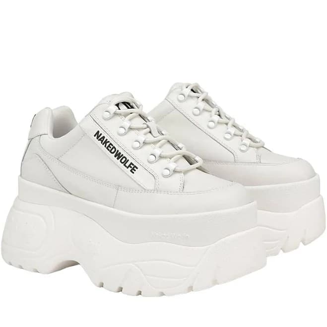Naked Wolfe Women's Sprinter Platform Leather Sneakers